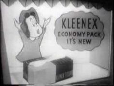 A vintage Kleenex advertisement