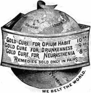 Antique Advertisement for Addiction Treatment from Late 1800s